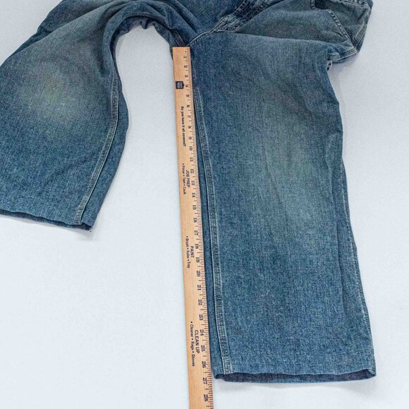 GAP Workwear Carpenter Jeans 38 x 27 Y2K VTG Streetwear Skate Hemmed - Picture 2 of 11